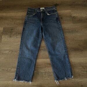 Agolde Crop Raw Hem Jeans Size 24
